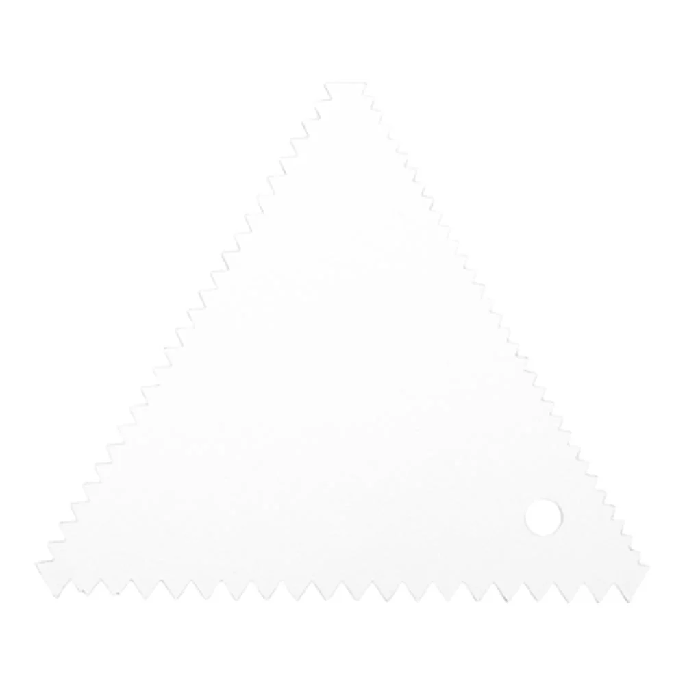 Scraper, Cake, 3-Pattern, 4.3 x 3.8 Inch, Metal, with Fine & Wide Tooth Edge,1 - 1 EACH