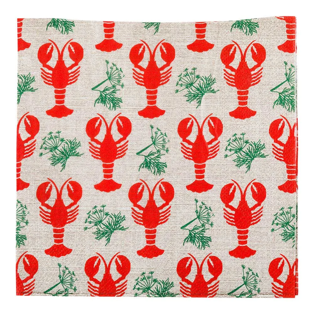 Napkins, Lunch, 3-Ply, Maine Lobster, 13 x 13 Inch,1 - 500 COUNT
