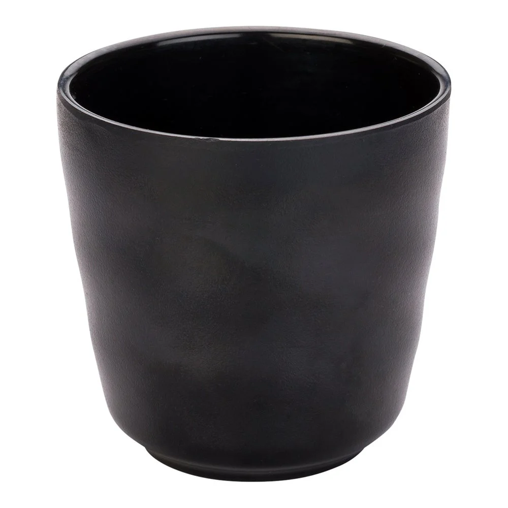 Teacups, Voga Japonais Melamine, 8 Ounce, 3 x 3.25 Inch, Black,1 - 10 COUNT