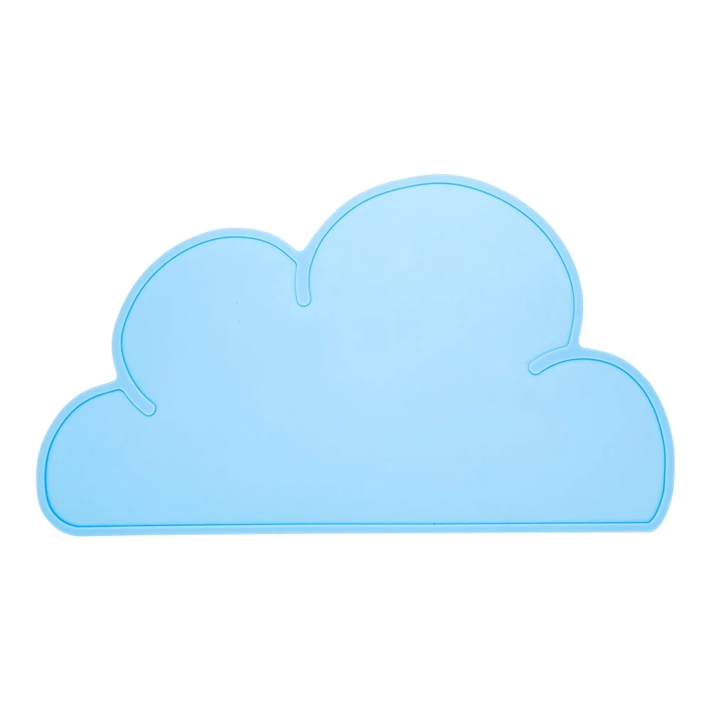 Placemats, RW Kids 18.75 x 10.5 Inch, Cloud, Sky Blue, Silicone, Non-Slip,1 - 1 EACH