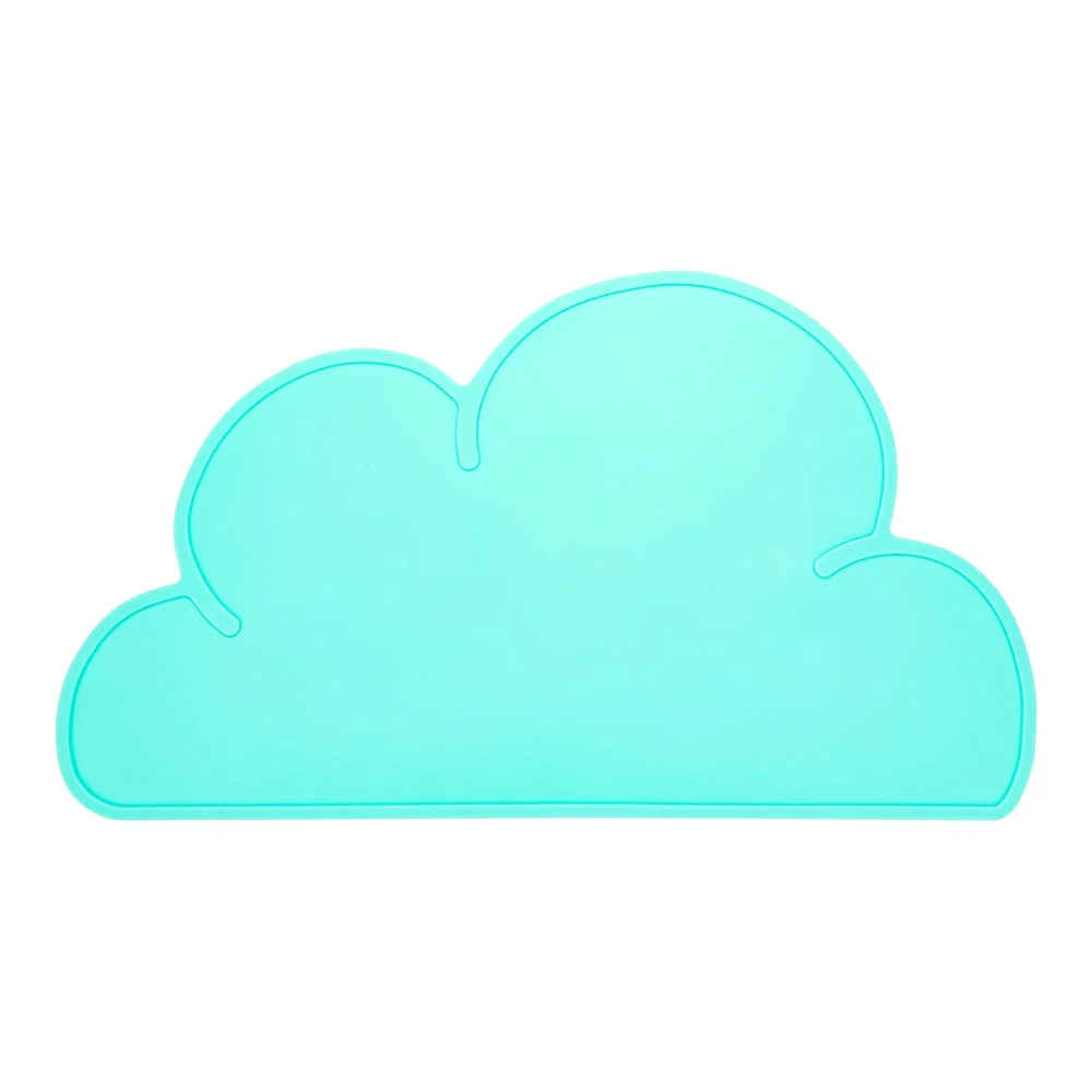 Placemats, RW Kids 18.75 x 10.5 Inch, Cloud, Teal, Silicone, Non-Slip,1 - 1 EACH