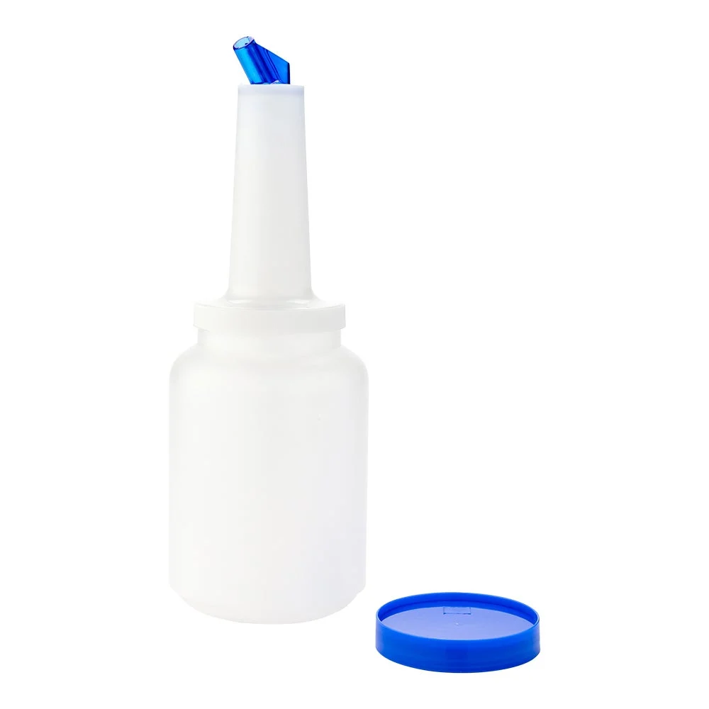 Pourer, Bar Lux, 2 Quart, Plastic, with Blue Spout & Lid, 2 Quart,1 - 1 EACH