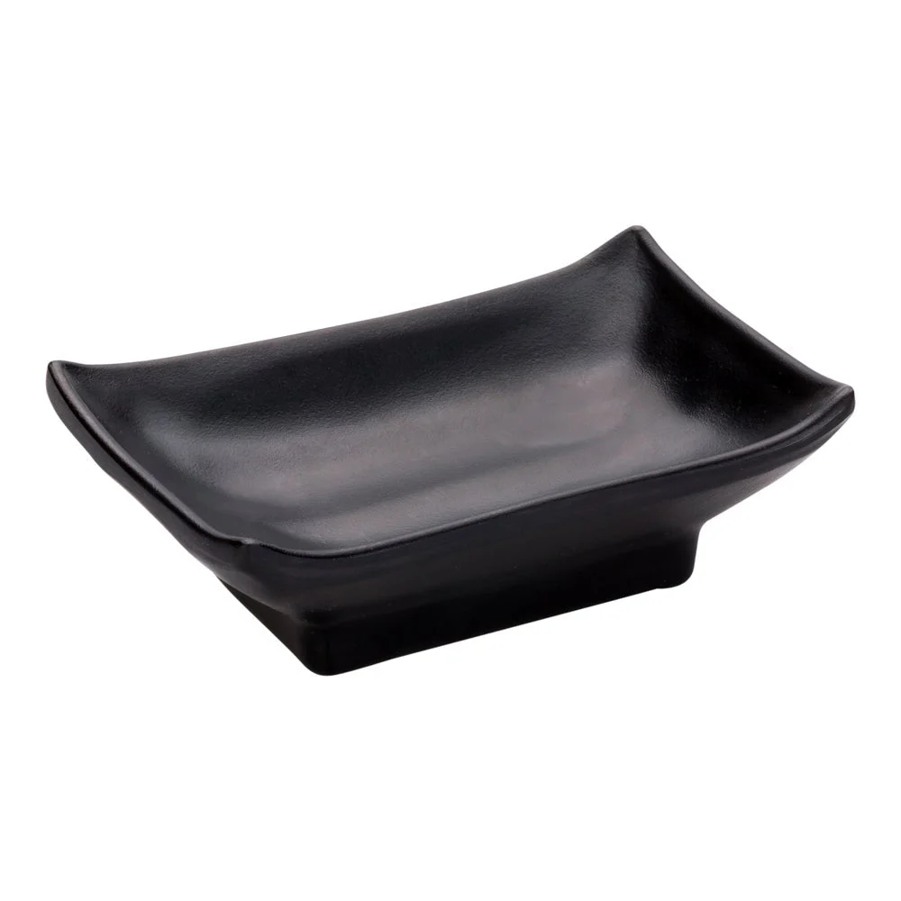 Dishes, Sauce, Voga Japonais Melamine, 1 Ounce, Black, Rectangular,1 - 10 COUNT