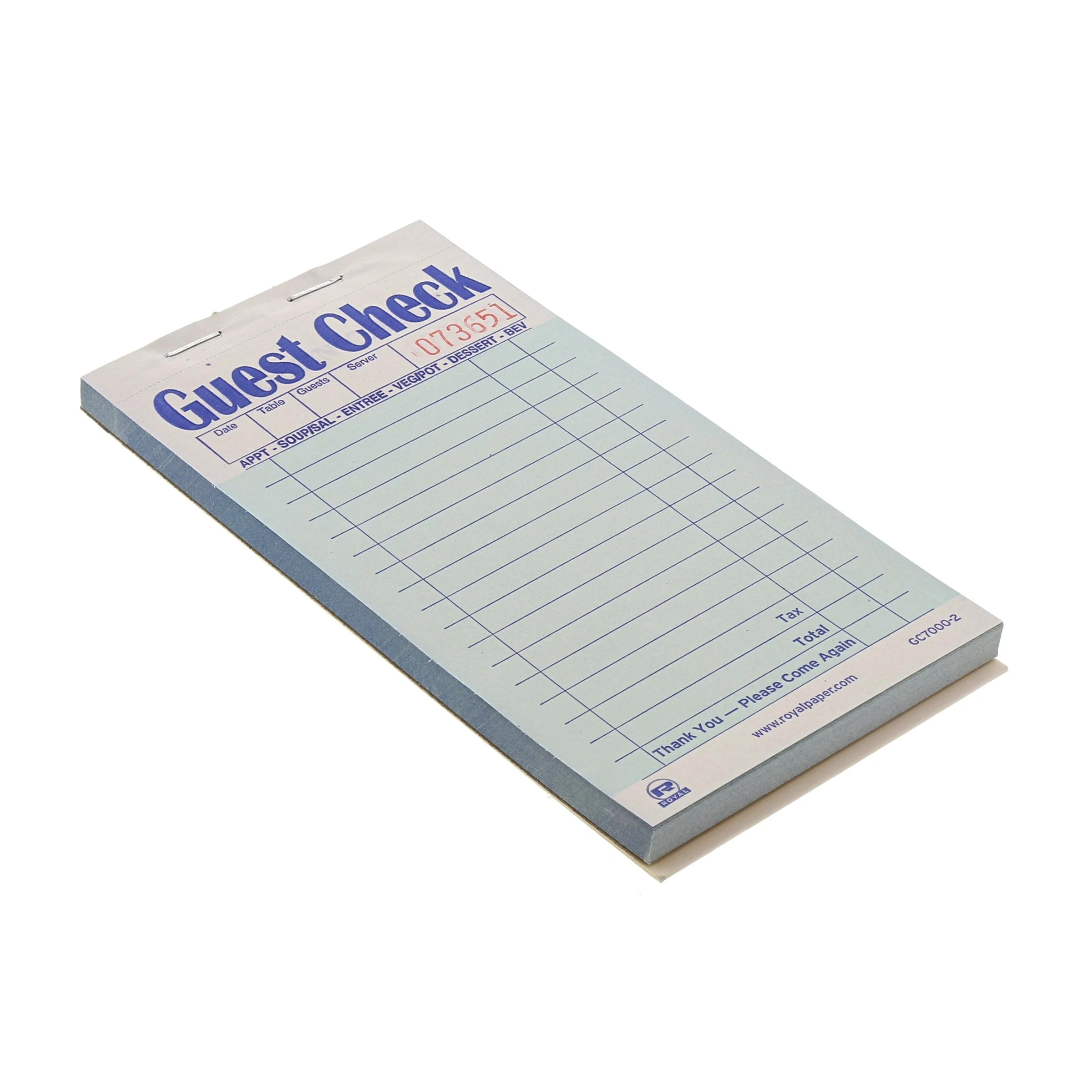 Check Books, Guest, 2-Part, Carbonless, Green, 17-Line,5 - 10 COUNT