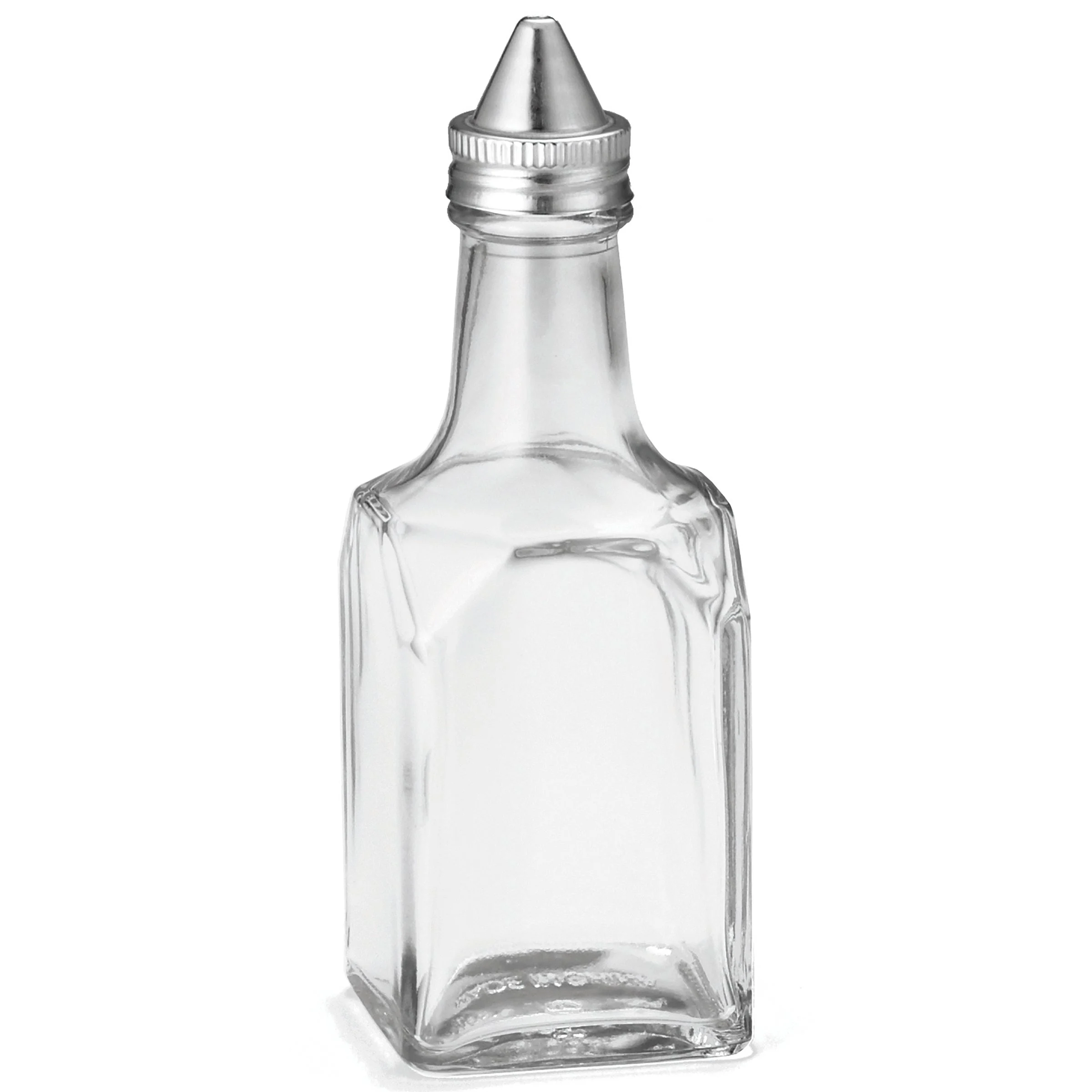 Cruets, Oil & Vinegar, 6 Ounce, Glass with Stainless Steel Tops, 6 Ounce,12 - 1 EACH
