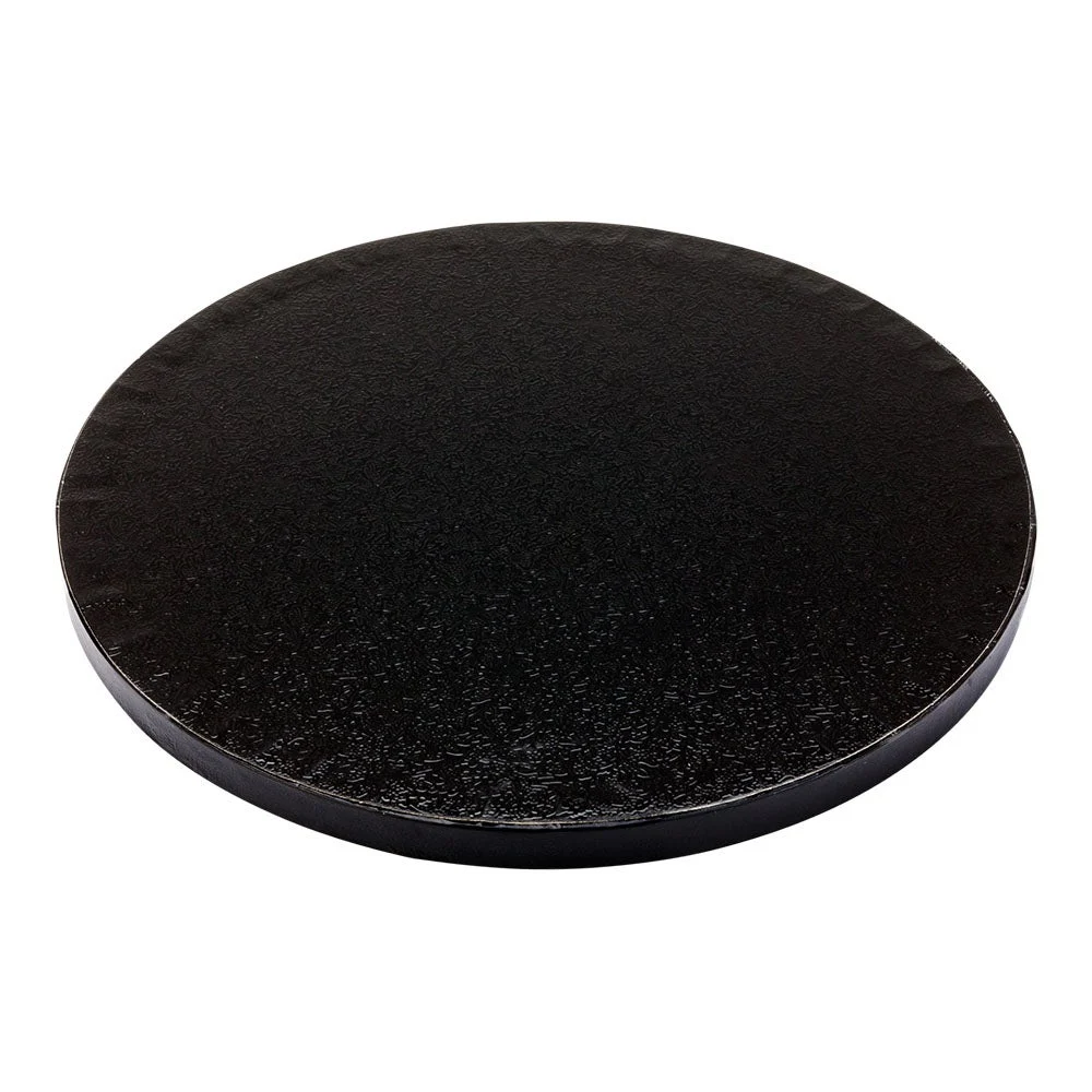 Cake Drum Board, Pastry Tek 8 x 8 x 0.5 Inch, Cardboard, Black, Round,1 - 1 EACH