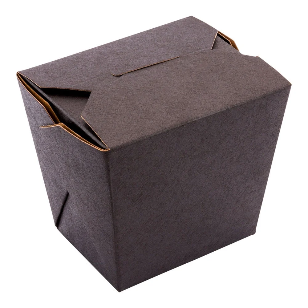 Containers, Noodle Take-Out, 16 Ounce, Paper, Black, Square, 16 Ounce,1 - 200 COUNT