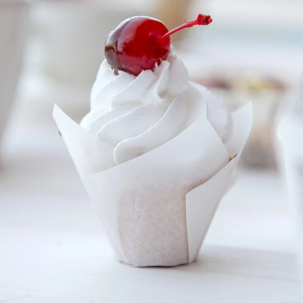 Cups, Baking, 1.2 Inch, Paper, Sugar White, Daffodil, 1.2 Linear Inch,1 - 200 COUNT