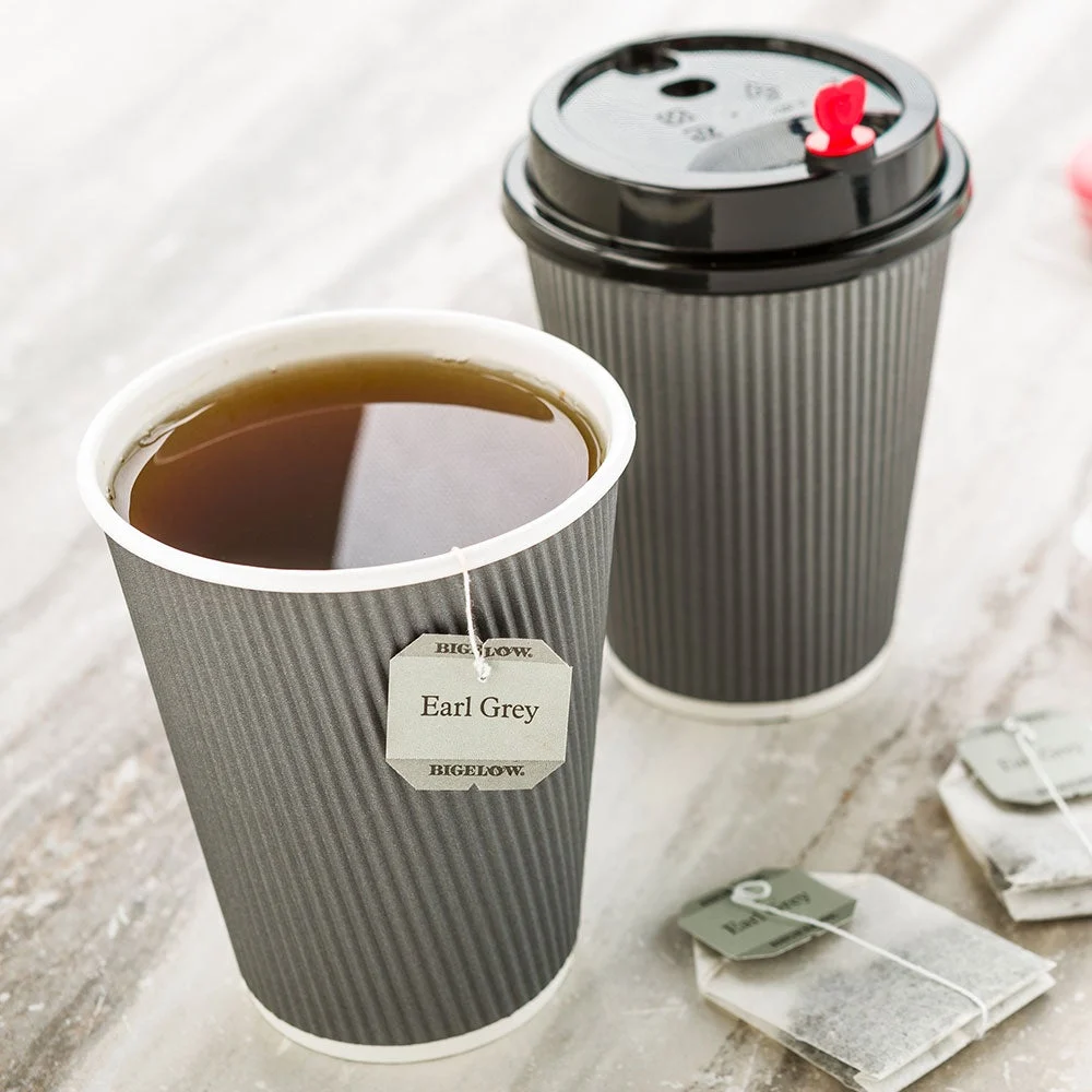 Cups, Hot, 12 Ounce, Paper, Gray, Ripple Wall, 12 Ounce,1 - 500 COUNT