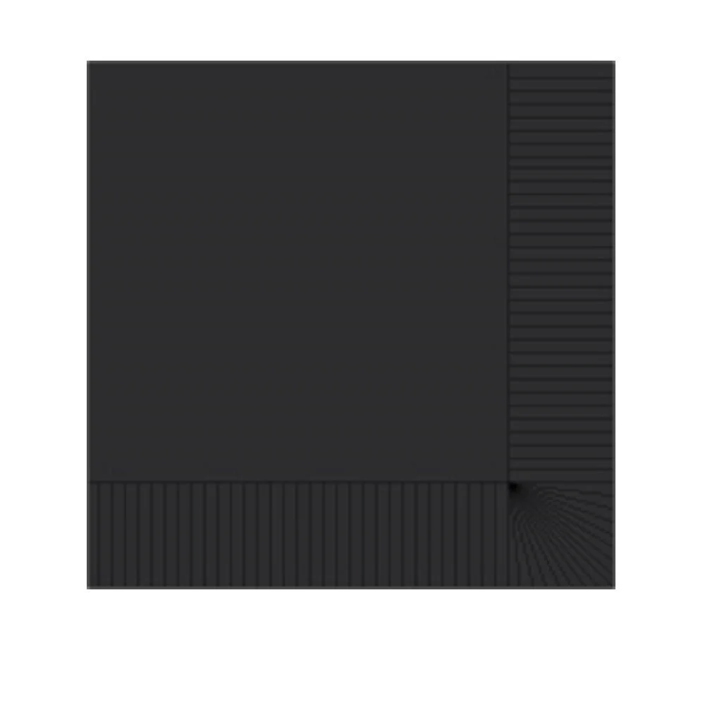 Napkins, Beverage, 2-Ply, Black, 10 x 10 Inch,1 - 1000 COUNT