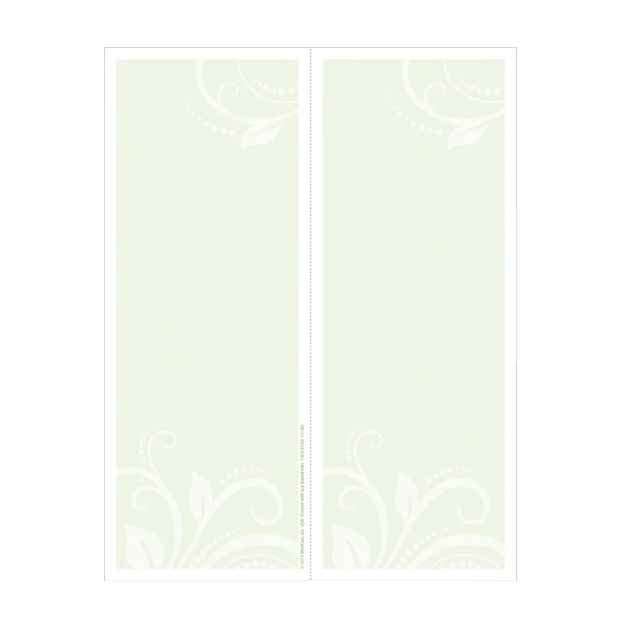 Tray Slips, 2-Up Laser,1 - 3000 COUNT