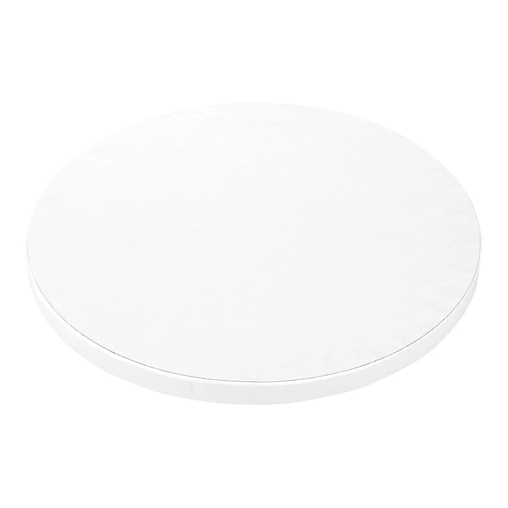 Cake Drum Board, Pastry Tek 8 x 8 x 0.5 Inch, Cardboard, White, Round,1 - 1 EACH