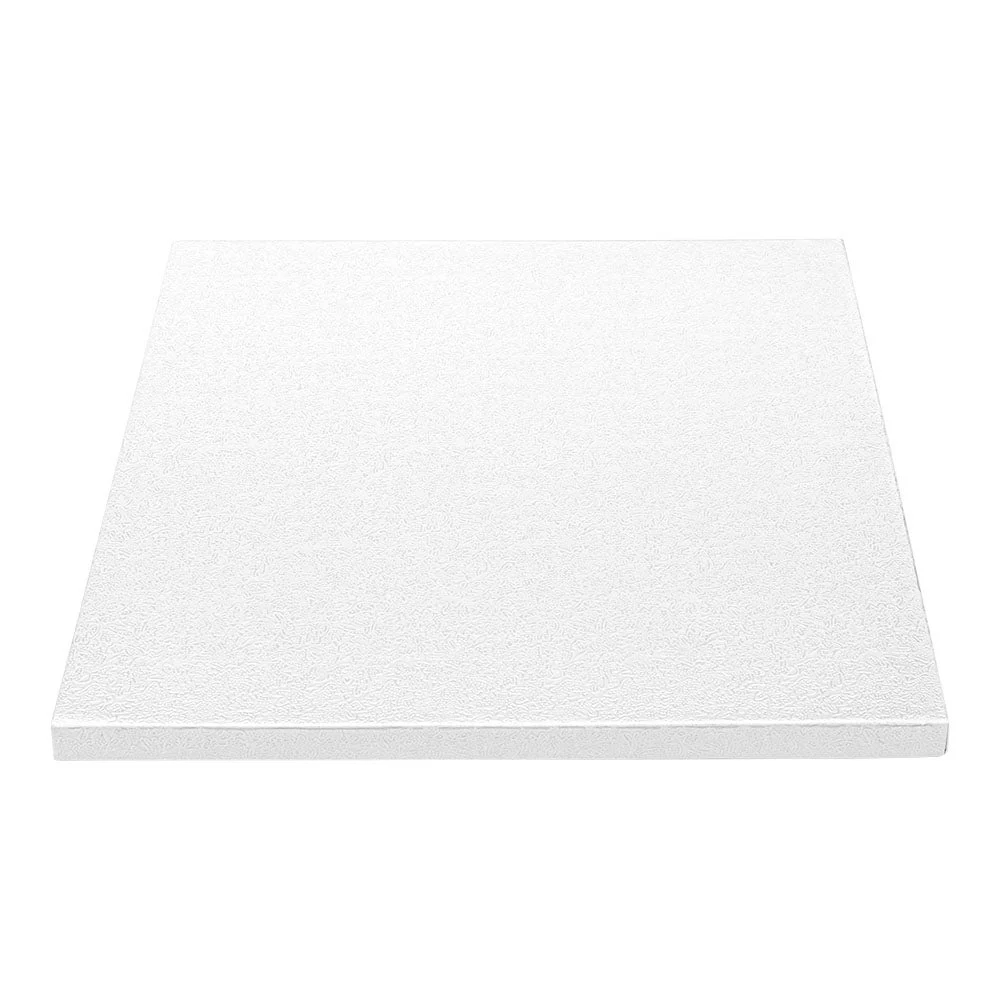 Cake Drum Board, Pastry Tek 8 x 8 x 0.5 Inch, Cardboard, White, Square,1 - 1 EACH