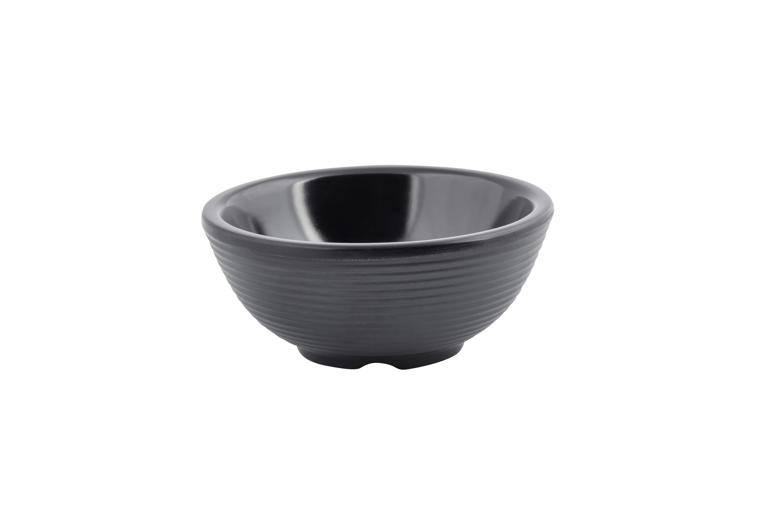 Ramekins, Ribbed, Melamine, 3 Ounce, Black, 3 Ounce,1 - 12 COUNT