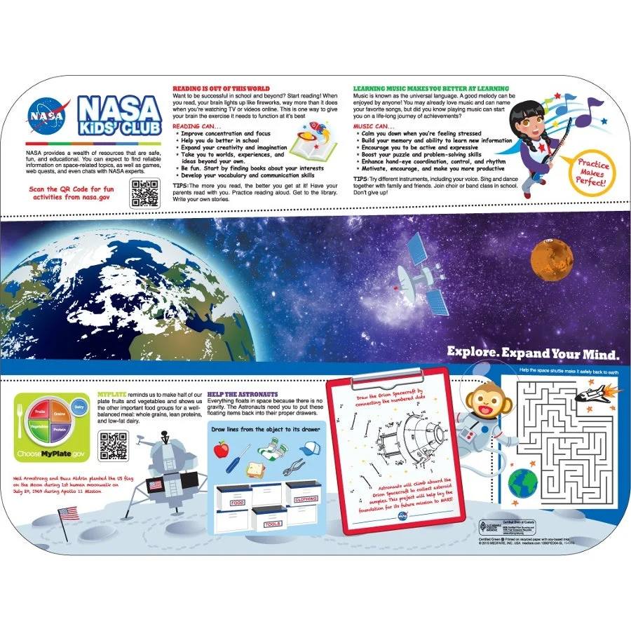 Tray Covers, 12.75 x 16.75 Inch, Pediatric Space Learning,1 - 1000 COUNT