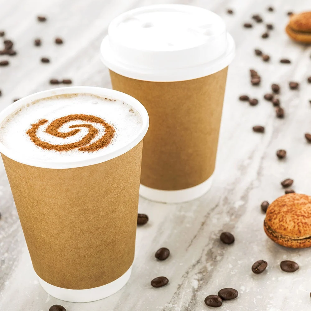 Cups, Hot Coffee, 12 Ounce, Paper, Kraft, Double Wall, 12 Ounce,1 - 500 COUNT