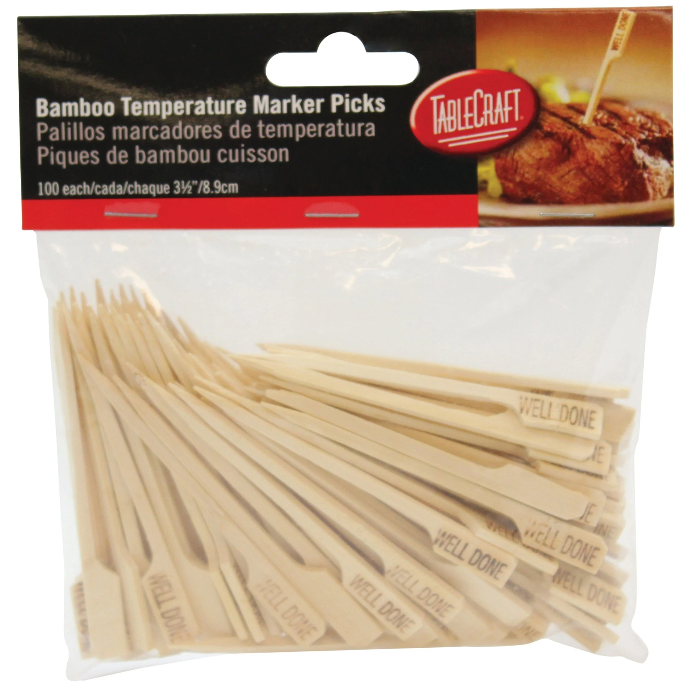Skewers, Well Done, 3.5 Inch, Bamboo, 3.5 Linear Inch,12 - 100 COUNT
