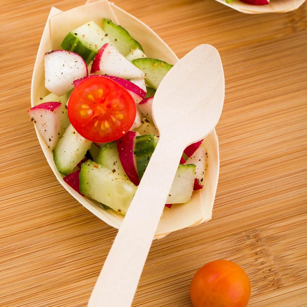 Spoons, 4.25 Inch, Birch Wood, Natural, 4.25 Linear Inch,1 - 500 COUNT