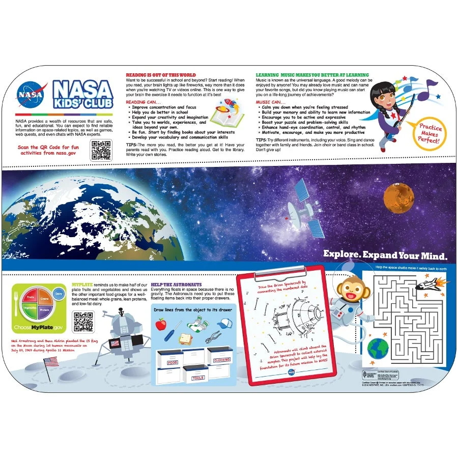 Tray Covers, 14 x 9 Inch, Pediatric Space Learning,1 - 1000 COUNT