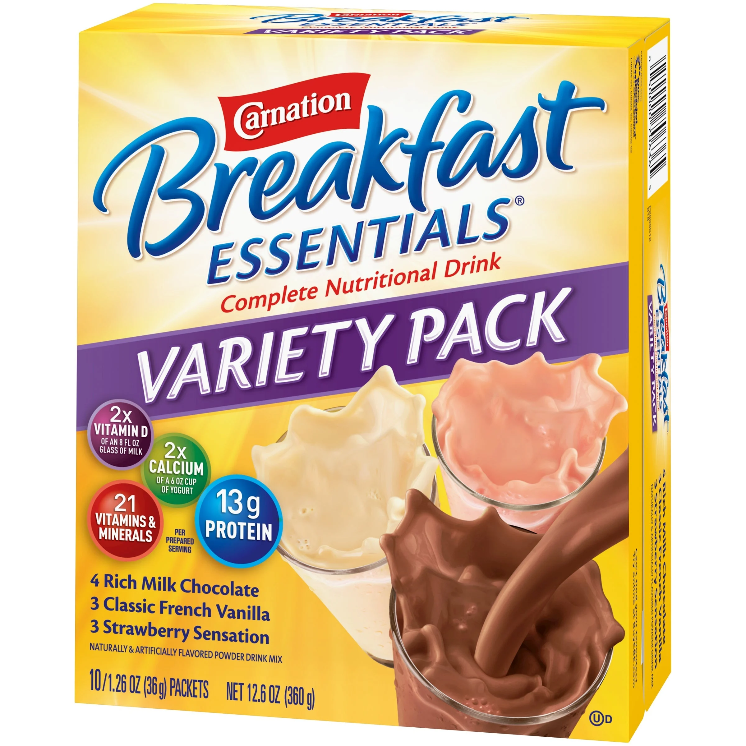 Mix, Nutrition Drink, Breakfast Essentials, Variety Pack, Powder, Single-Serve, 1.26 Ounce,6 - 10 COUNT