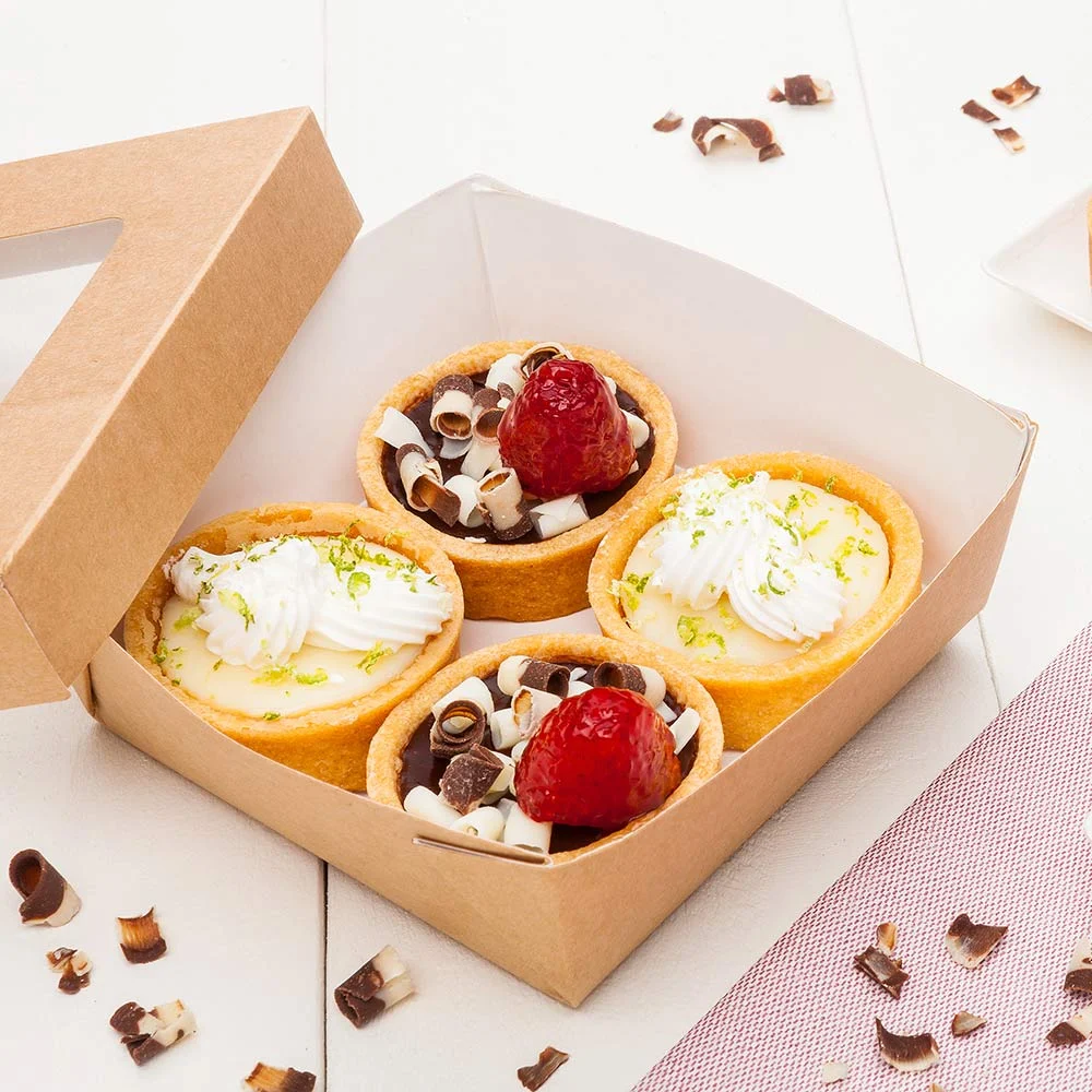 Containers, Take-Out, 13 Ounce, Paper, Kraft, Square, with Window Lid, 13 Ounce,1 - 200 COUNT