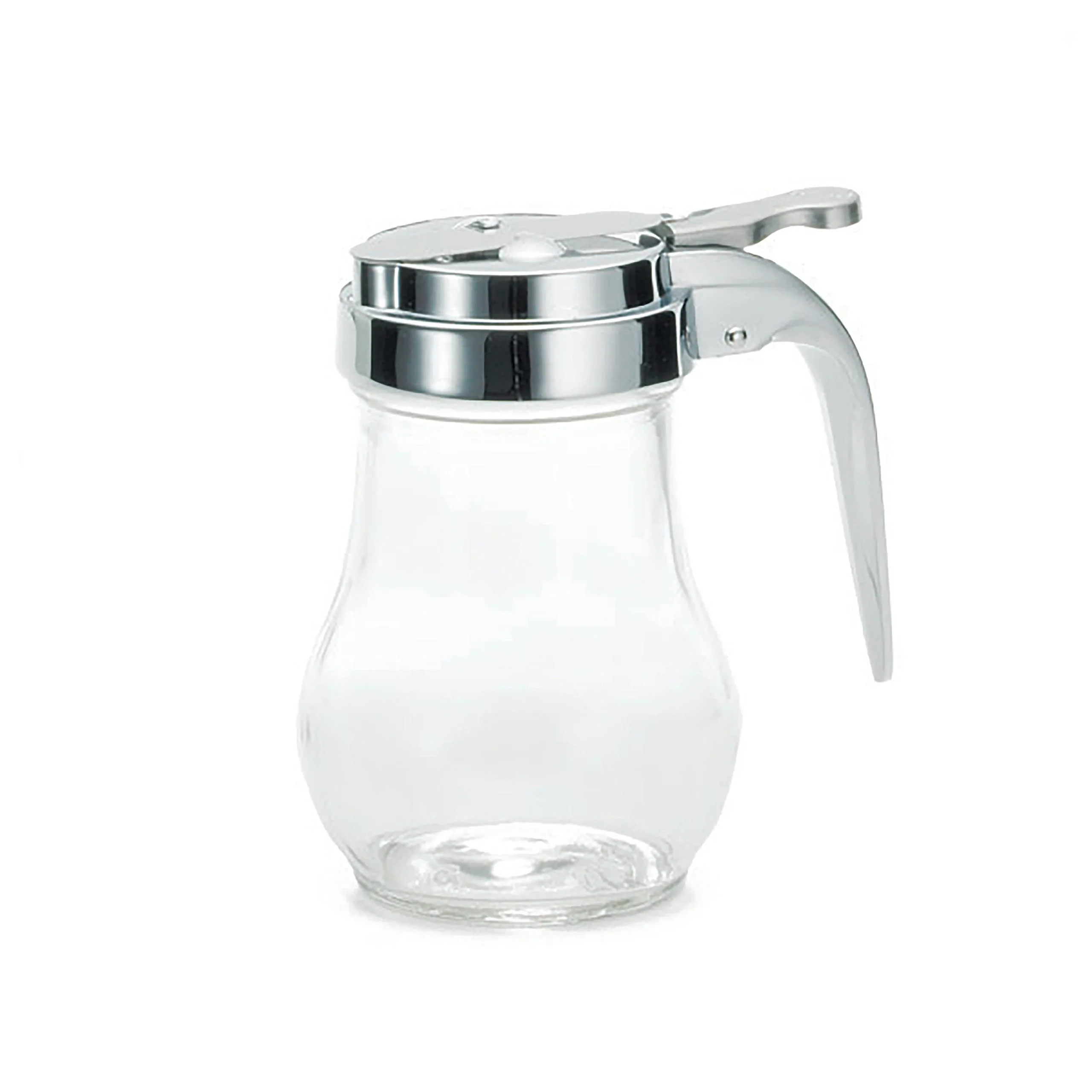 Servers, Syrup, 6 Ounce, Teardrop, Glass with Chrome Plated Metal Tops, 6 Ounce,12 - 1 EACH
