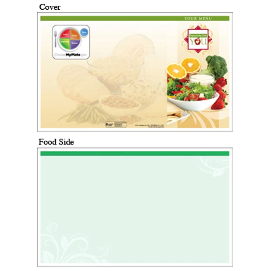 Menu Jackets, 8.5 x 14 Inch, Green, Blank, Especially-for-You,1 - 250 COUNT