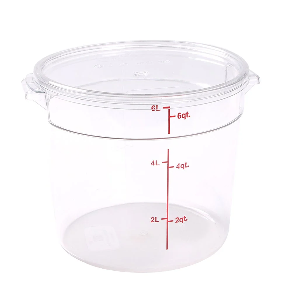 Pans, Food, 6 Quart, Round, 8.75 x 8.75 x 7.75 Inch Clear, Plastic,10 - 1 EACH