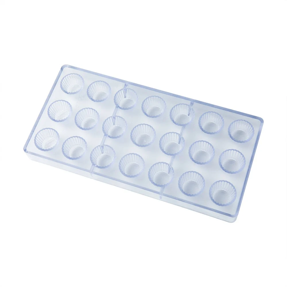 Molds, Chocolate, 21-Compartment, Cup, Clear, Polycarbonate,10 - 1 EACH