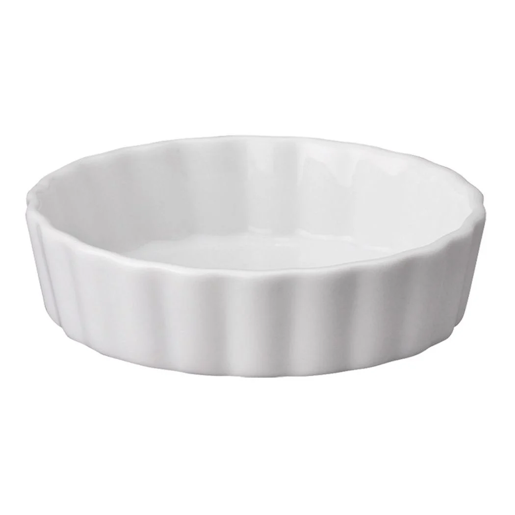 Dish, Quiche & Creme Brulee, Porcelain, 5 x 1 Inch, White,6 - 1 EACH