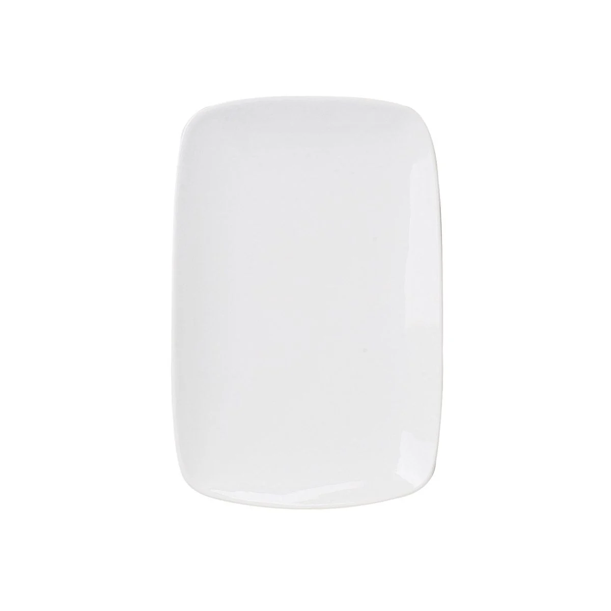 Plates, Porcelain, 7 x 10.25 Inch, White, Undecorated, Rectangular,12 - 1 EACH