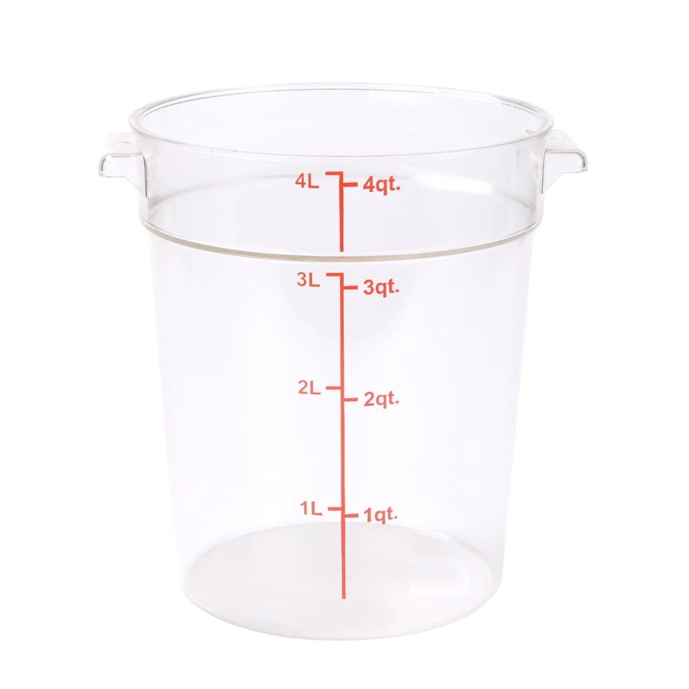 Pans, Food, 4 Quart, Round, 7 x 7 x 8.50 Inch Clear, Plastic,10 - 1 EACH