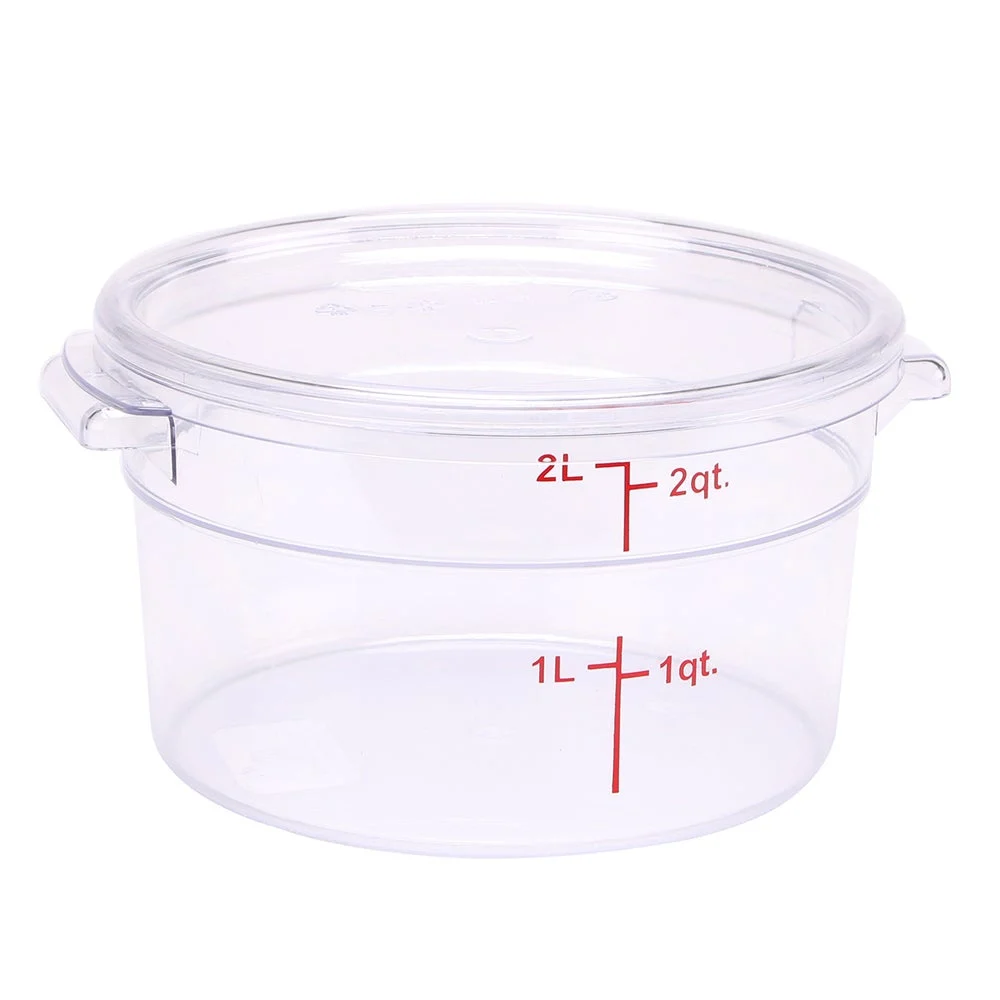 Pans, Food, 2 Quart, Round, 7 x 7 x 4.25 Inch Clear, Plastic,10 - 1 EACH