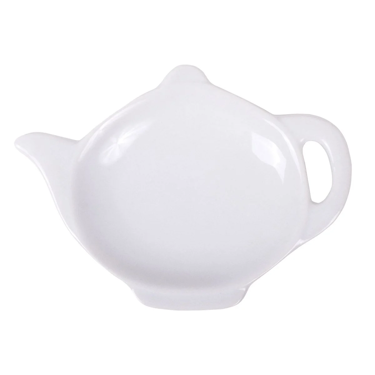 Dish, Tea Bag, Porcelain, 4.5 Inch, White, Tea Pot-Shaped,144 - 1 EACH