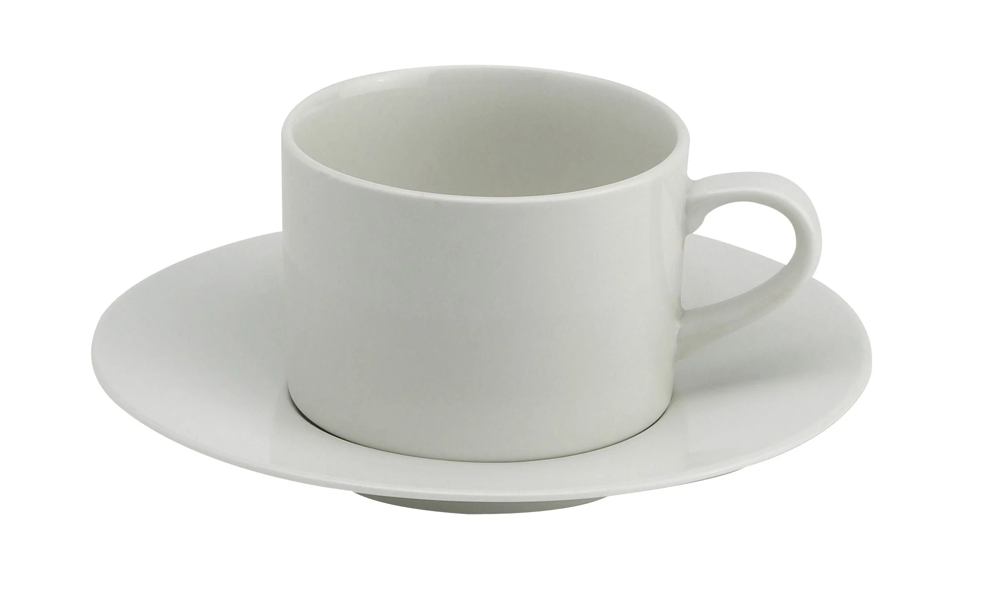Cup & Saucer Set, 8 Ounce, Porcelain, White,36 - 1 EACH