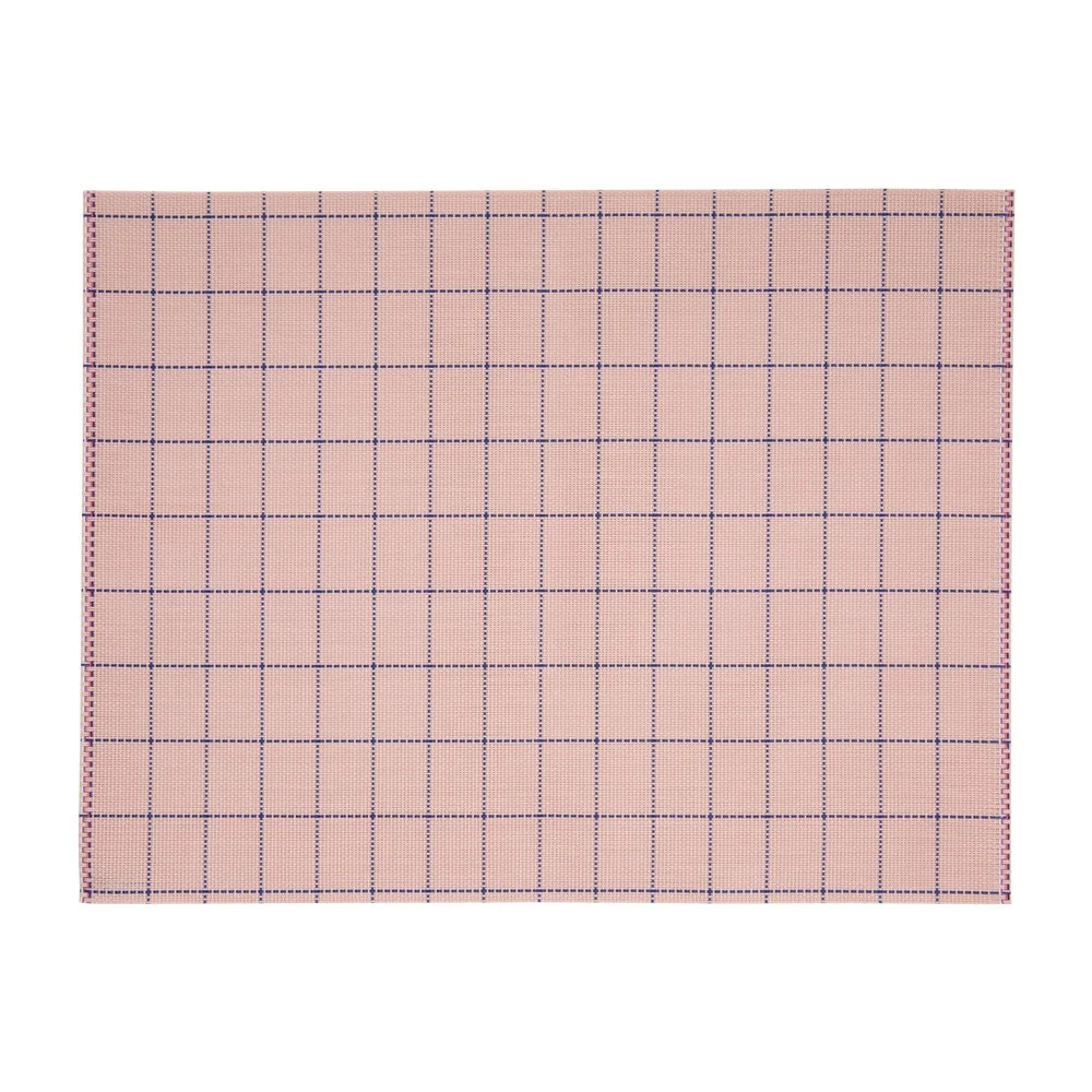 Placemats, 12 x 16 Inch, Imperial, Pink, Woven Vinyl,6 - 1 EACH