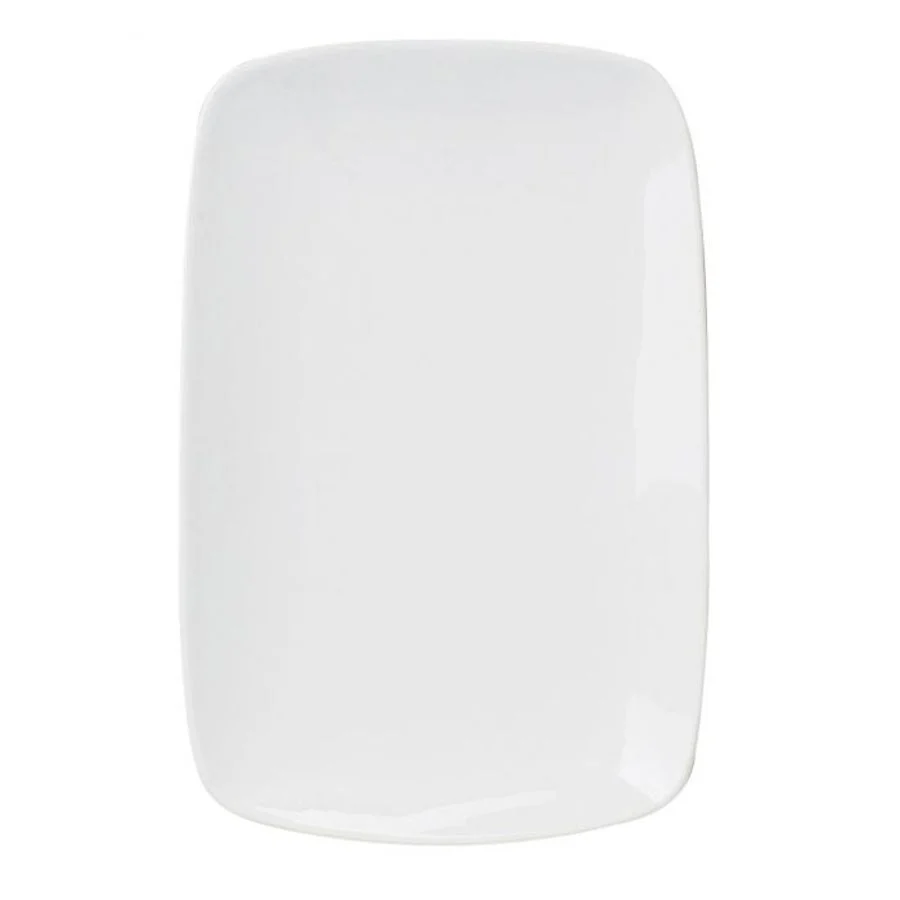 Plate, Porcelain, 6.25 x 9.75 Inch, White, Undecorated, Rectanlge,12 - 1 EACH