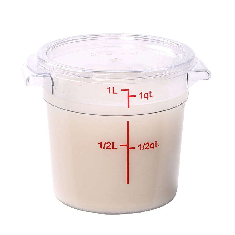 Lids, Round, Clear, Plastic, for 1 Quart Met Lux Food Containers,10 - 1 EACH