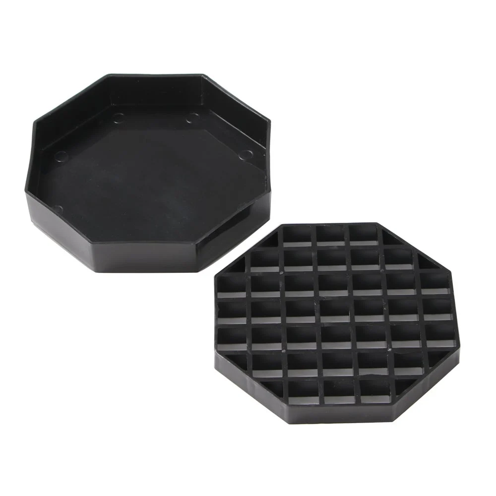 Trays, Drip, 4 Inch, Octagon, Black, Plastic, with Removable Grate,10 - 1 EACH