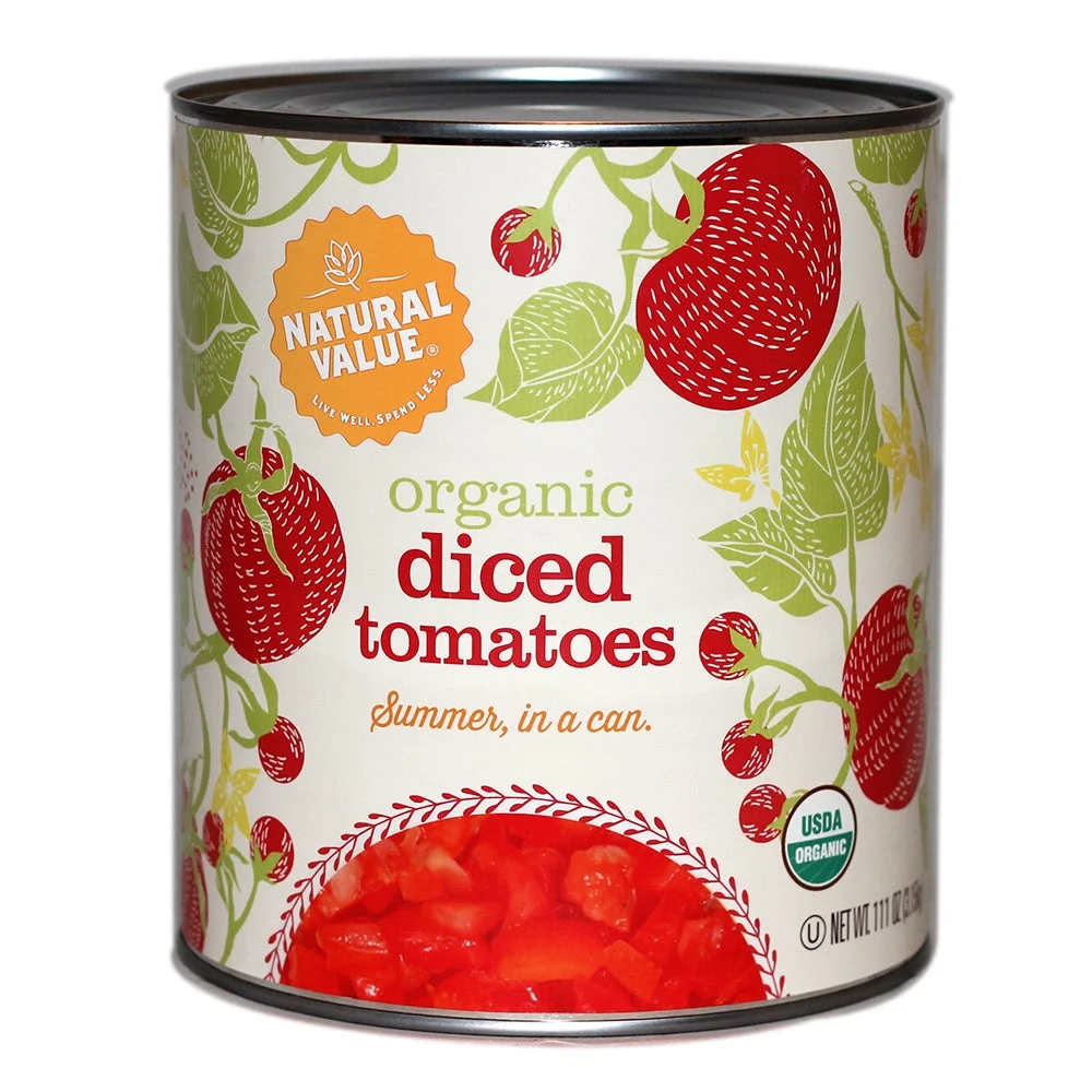 Tomatoes, Diced, in Juice, #10,6 - 102 OUNCE