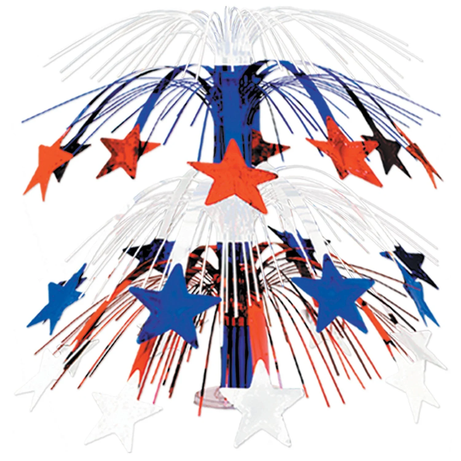 Decorations, Star Cascade, Red/White/Blue,1 - 6 COUNT
