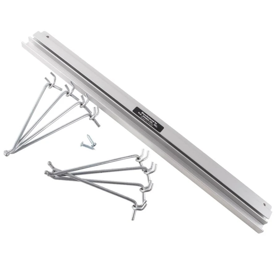 Holder, Utensil, 24 Inch, Wall-Mount, Silver, 5.5 Inch Hangers,1 - 1 EACH