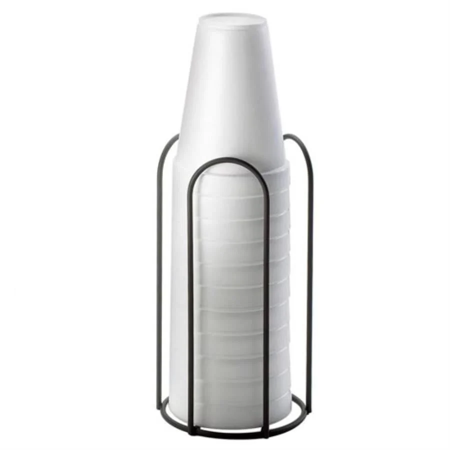 Holder, Cup & Lid, 4.25 x 4.25 x 8.25 Inch, Countertop, Black, Wire,1 - 1 EACH