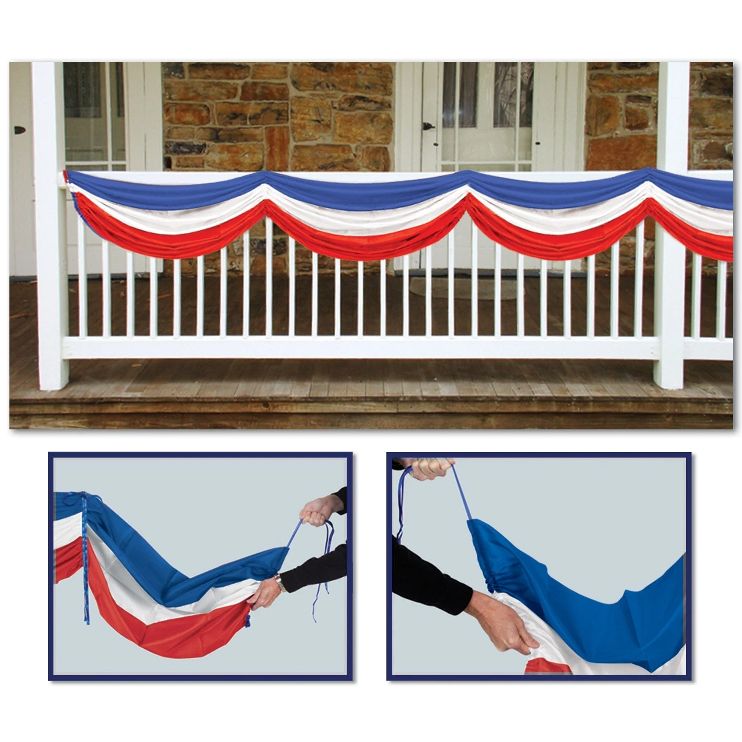 Bunting, Patriotic, Fabric,1 - 6 COUNT