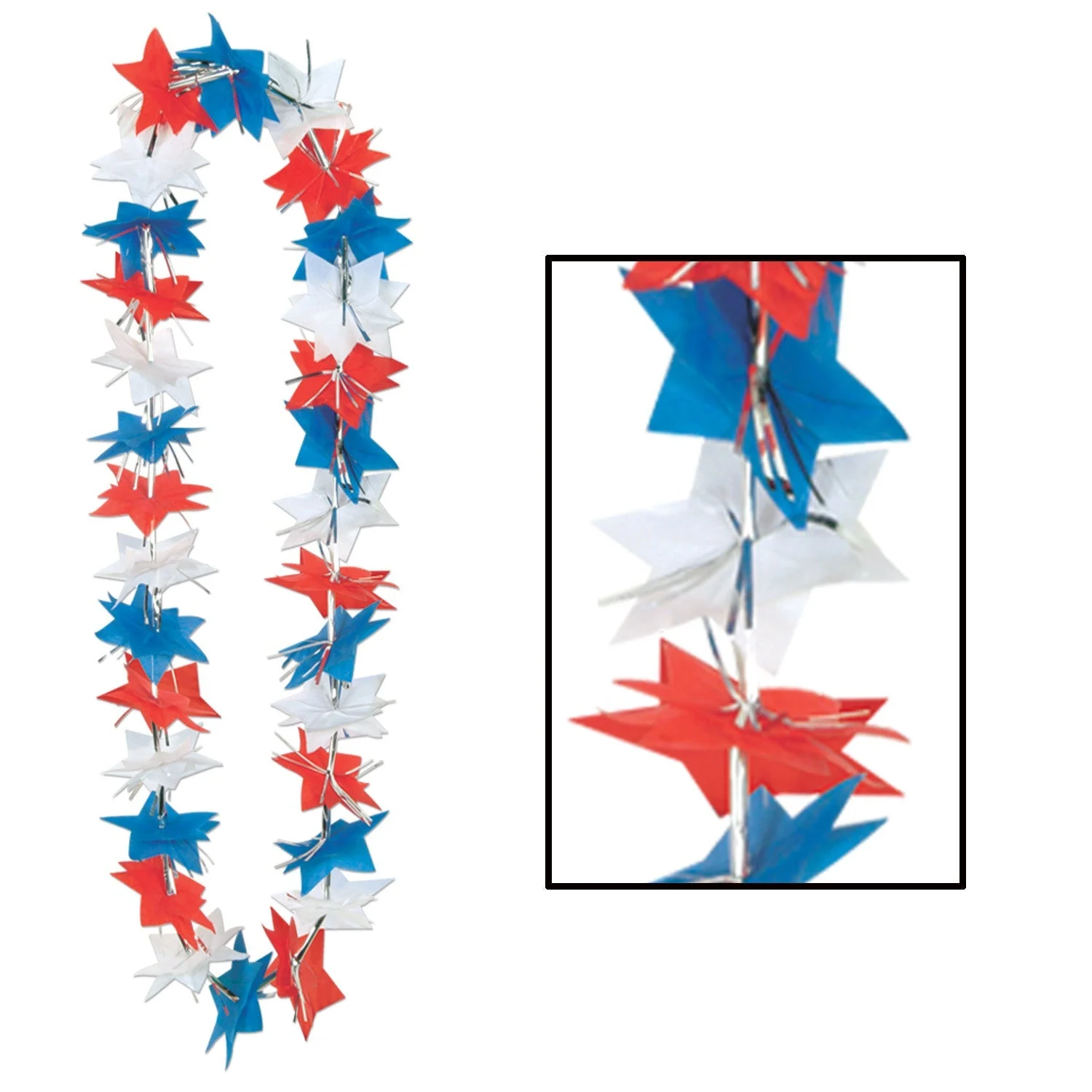 Decorations, Lei, Patriotic Star,1 - 12 COUNT