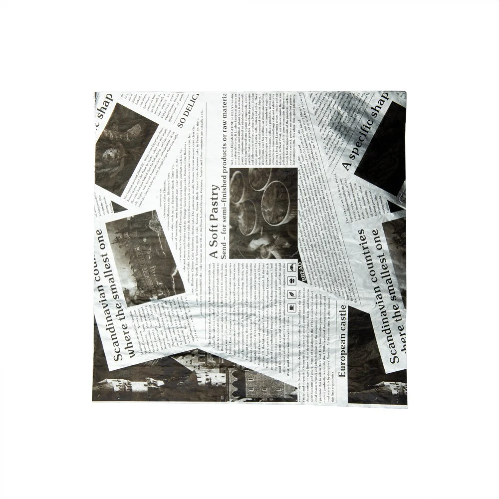Wraps, Sandwich, 12 x 12 Inch, Foil/Paper, Newspaper Print,1 - 500 COUNT