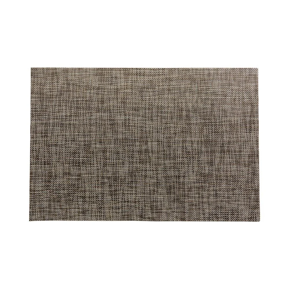 Placemats, 12 x 16 Inch, Carmel Mesh, Smoked Gold with White, Woven Vinyl,1 - 6 COUNT