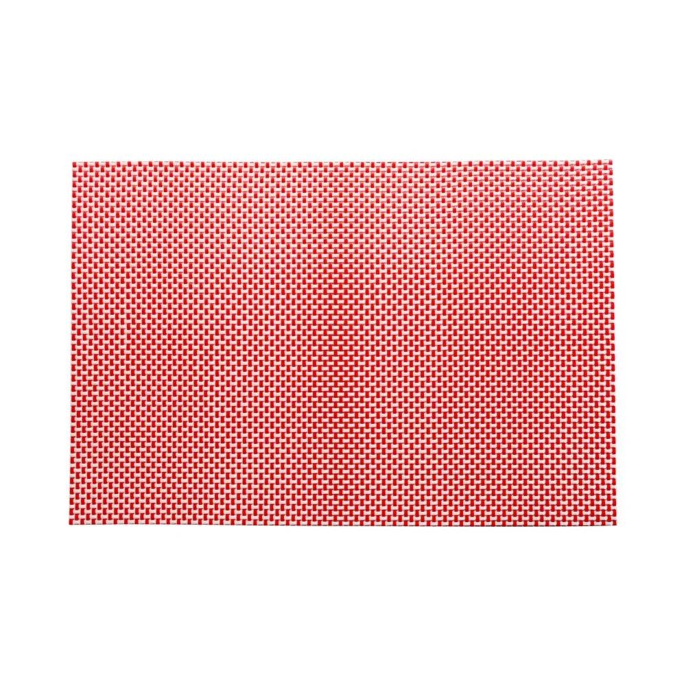 Placemats, 12 x 16 Inch, Amalfi Basketweave, Imperial Red, Woven Vinyl,1 - 6 COUNT