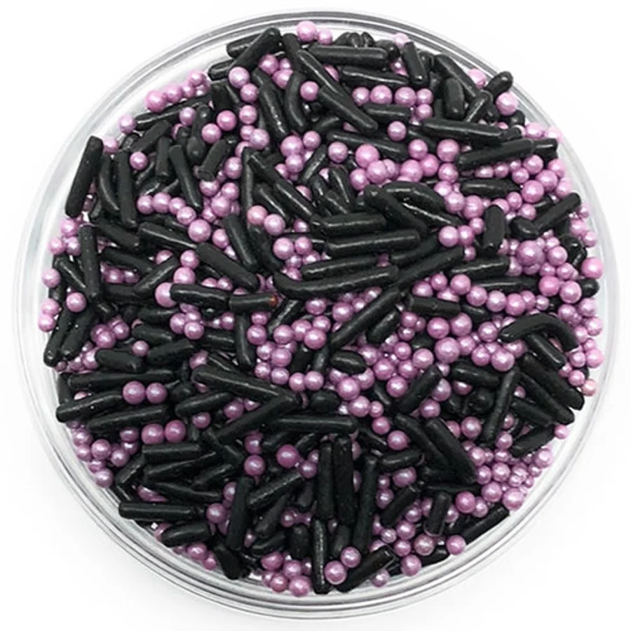 Sprinkle Mix, Gothic, Black & Purple,6 - 1 POUND