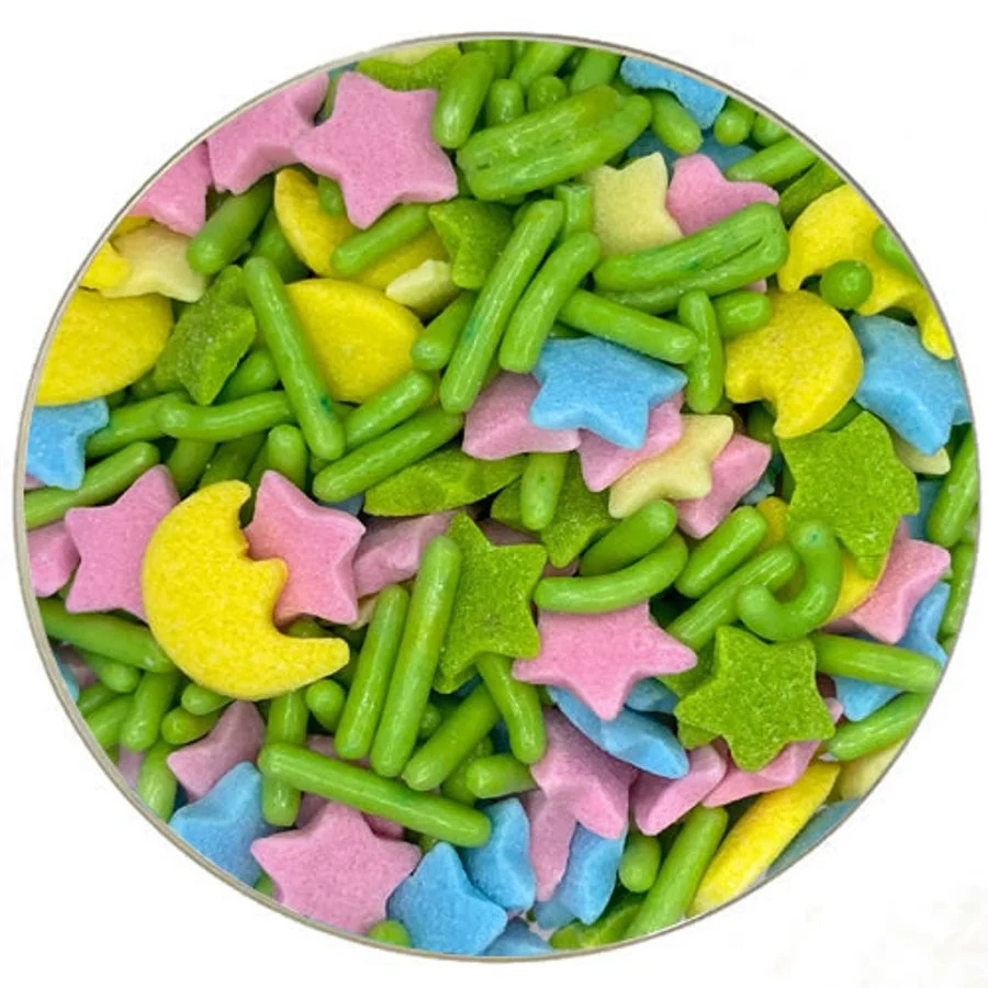 Sprinkle Mix, Lucky Charms, Star & Moon Shaped/Rainbow Assortment,6 - 1 POUND